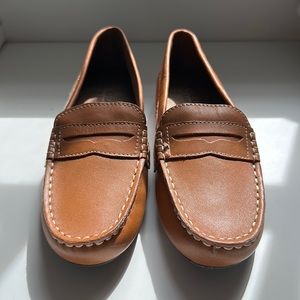 Polo Ralph Lauren boys brown leather penny loafers